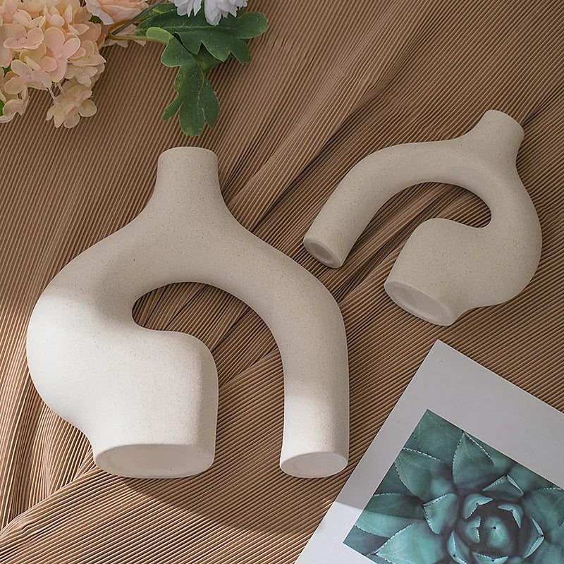2 pezzi/set vasi di fiori decorazioni per la casa vaso ceramico nordico accessori per la casa di lusso decorazione ornamenti ornamenti artigianato decorazioni per la casa