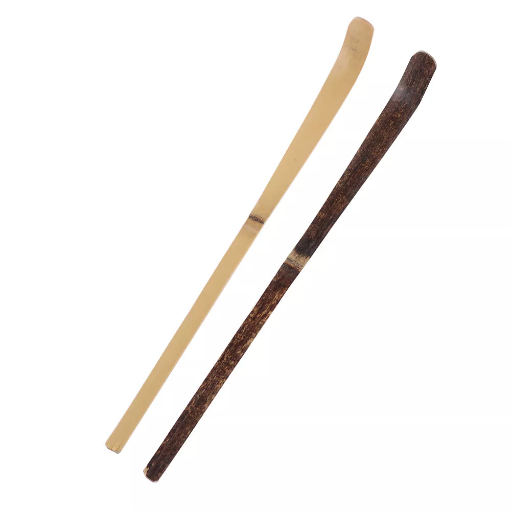 Træ te pinde matcha ske teawey teskefuld håndlavet sort bambus blad spatel guide køkken værktøj krydderi gadget madlavning redskab