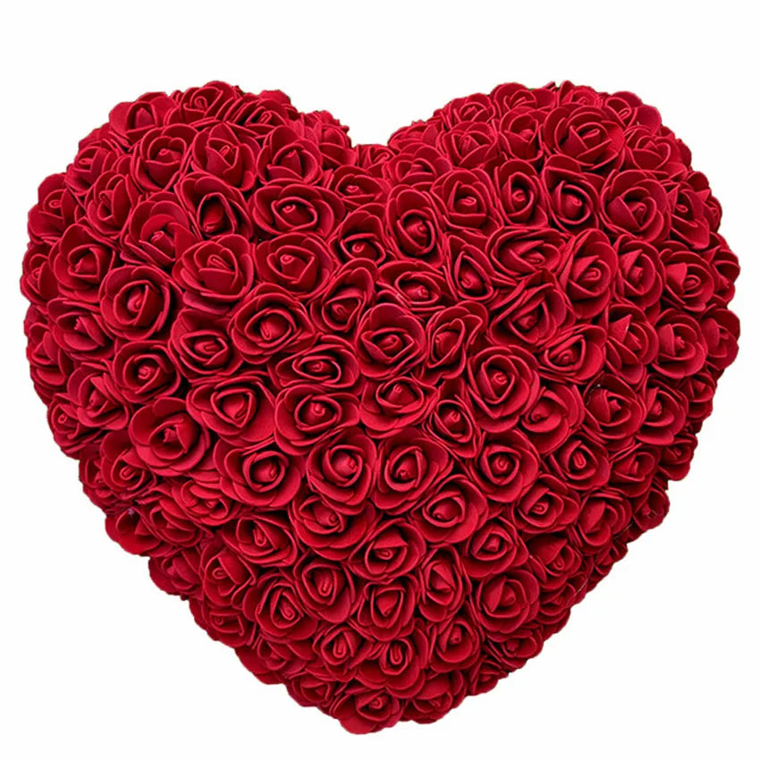 Hiasan Perkahwinan Dropshipping 25cm Jantung Buatan Rose Heart of Roses Wanita Hadiah Hari Lahir Hari Valentine