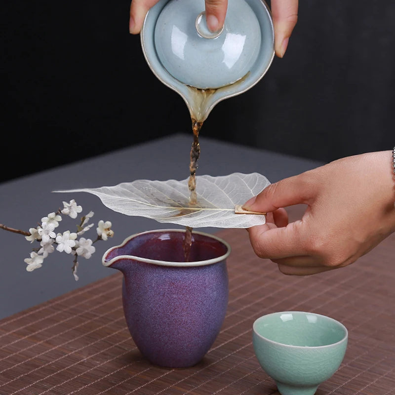 Saringan teh filter teh daun berongga daun filter kepribadian daun bentuk bodhi bocor kung fu infusers teh akses
