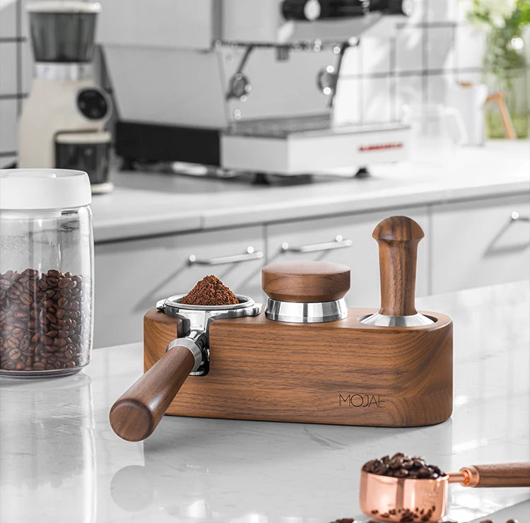 Haberator kawy stojak na filtr Walnut Espresso dystrybutor dystrybutor maty stojak 51 mm 54 mm 58 mm do kawy
