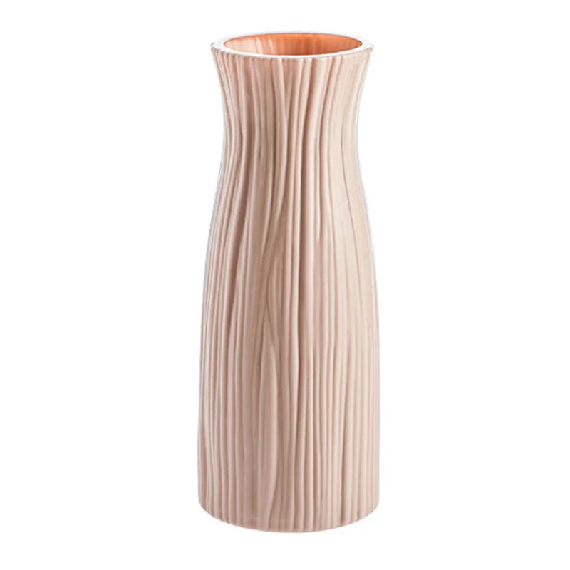 Plastic Vase Home for Decoration White Imitation Ceramic Flower Pot Plants Basket Nordic Wedding Decorative Dining Table Bedroom