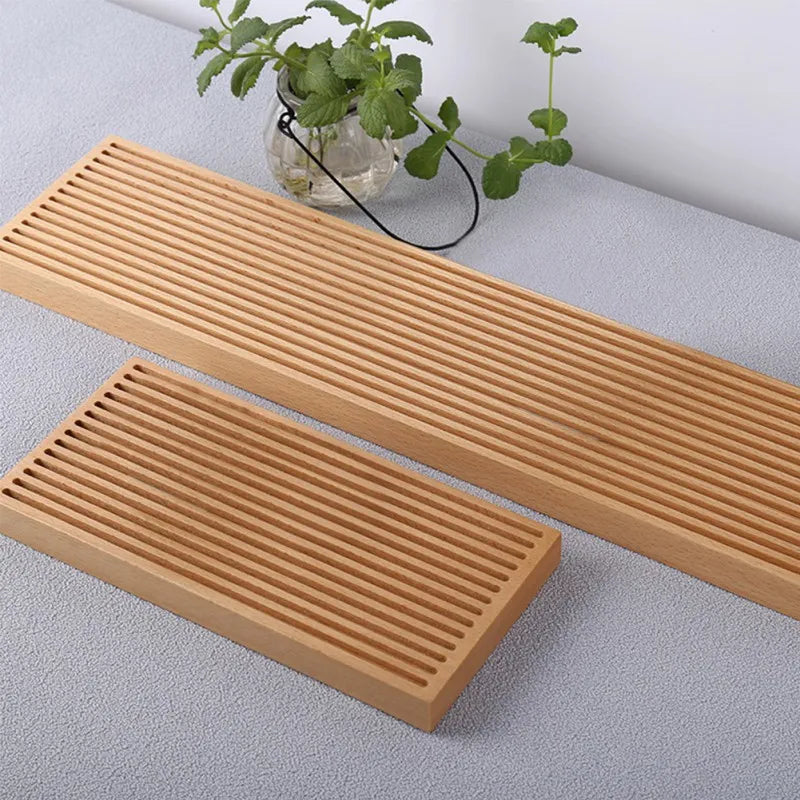 Solid Tea Tablett Holz moderne einfache japanische Sstyle -Wasseraufbewahrung Tee Tisch flach geschnitzte Blocke Set Holzschale