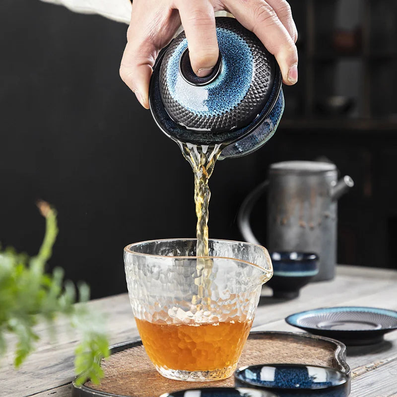 180ml Dehua Kiln Change Ceramic Gaiwan Tea Cup Handmade Tea Tueen Mugs 중국 레트로 차 세트 액세서리 마스터 컵 음주기구