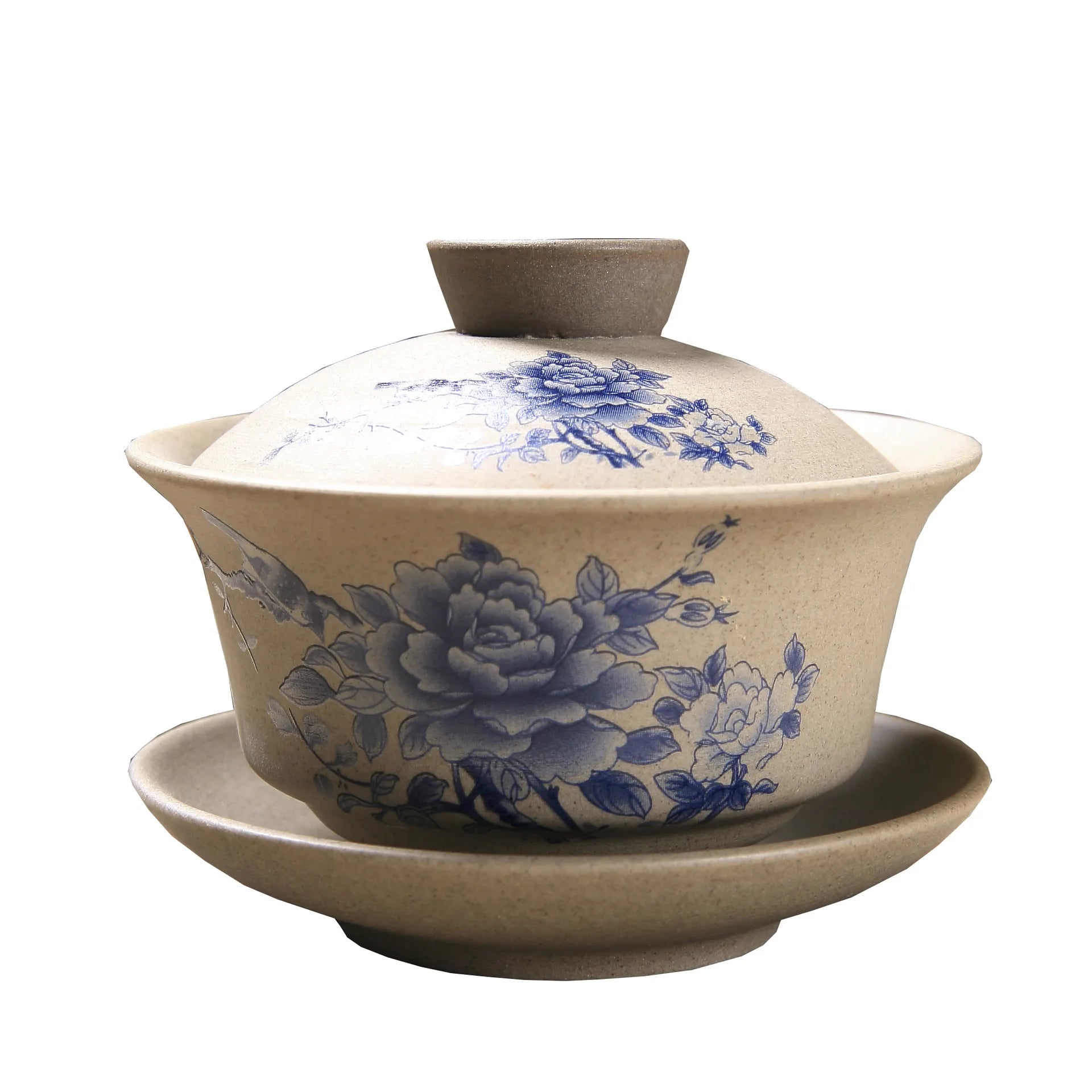 Çin Kung Fu Tapot Pottery Clay Çay Kupası Klasik Gaiwan Geleneksel El Yapımı Çay Seti Cup