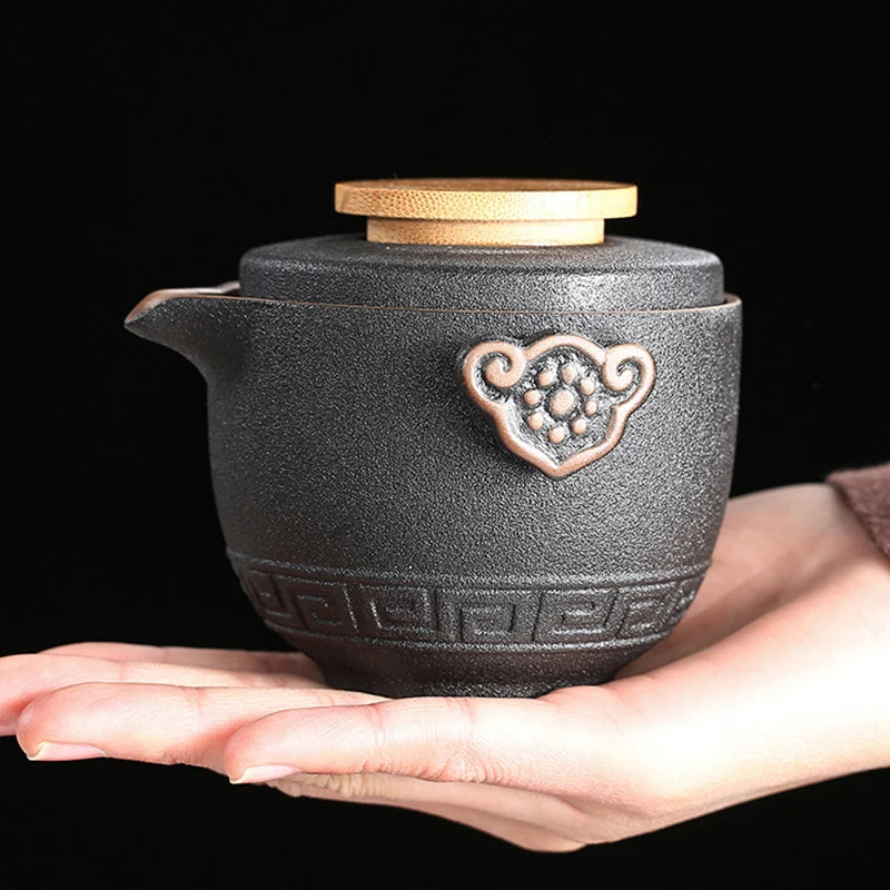 Høj kvalitet kinesisk te rejse te sæt kung fu te sæt keramisk bærbar tekande porcelæn te sæt gaiwan te kopper med teperemoni