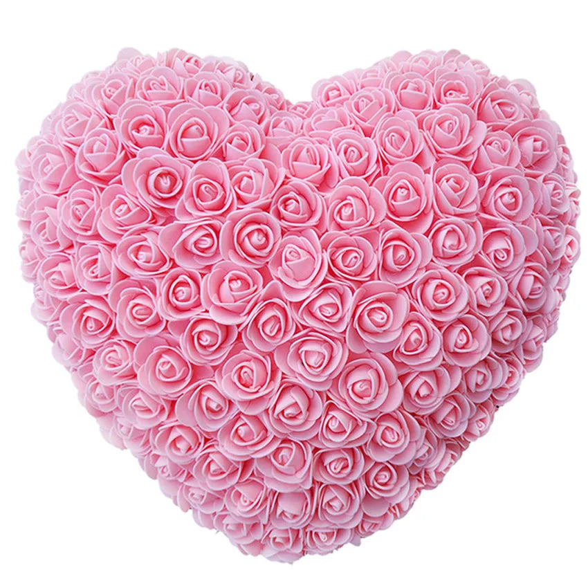 Decoração de casamento de dropshipping 25 cm de coração artificial rosa coração de rosas feminino dia dos namorados presentes de aniversário