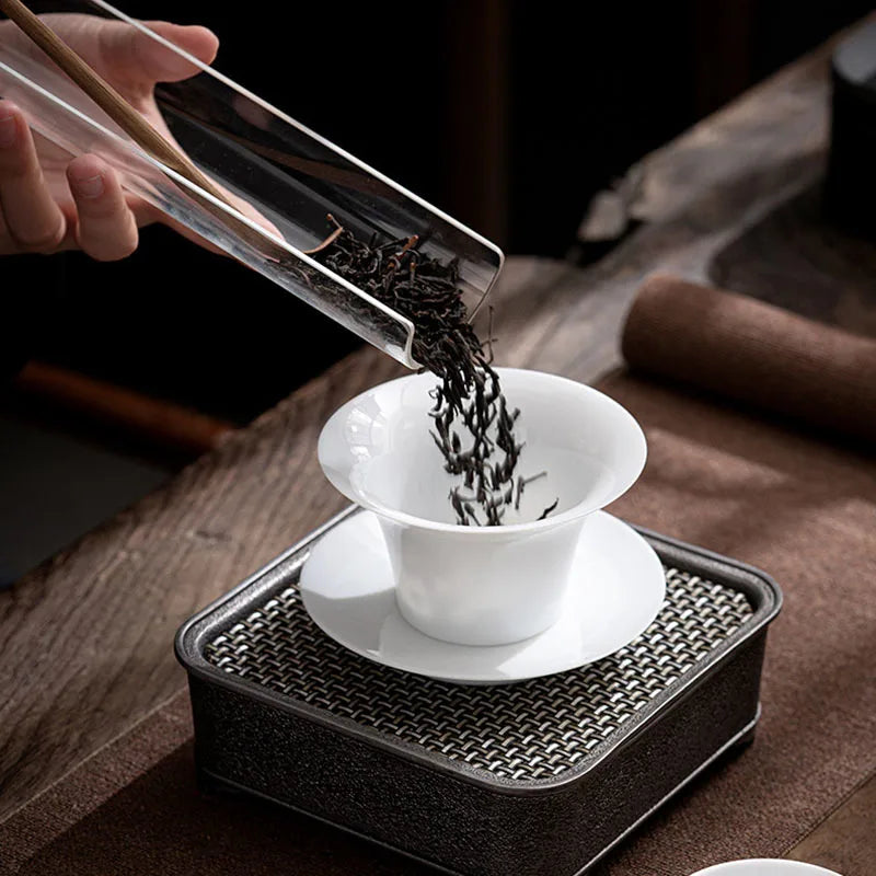 3 tailles en porcelaine blanche thé Tureen China Tea Maker Gaiwan Sancai Bowl recouvert tasse tasse de thé à thé Kung Fu Bol avec un article de couverture
