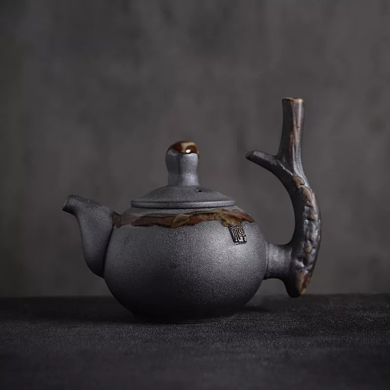 Luwu Japanese Ceramic Teapot Teh Kettle Stump Peralatan Minuman Teh Cina Tradisional 240ml