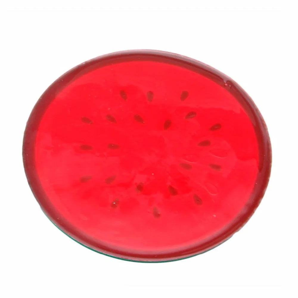 6 pcs Colorful Hot Drink Holder Jelly Color Fruit Shape Coasters Creative Skid Insulation Silicone Gel Cup Mat Pad