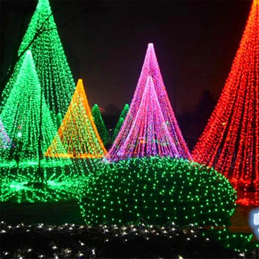 Nuota 600 LED da 100 m Illuminazione a corda lampeggiatore per esterno/ interno festa di Natale Twinkle Fairy Decoration Lights