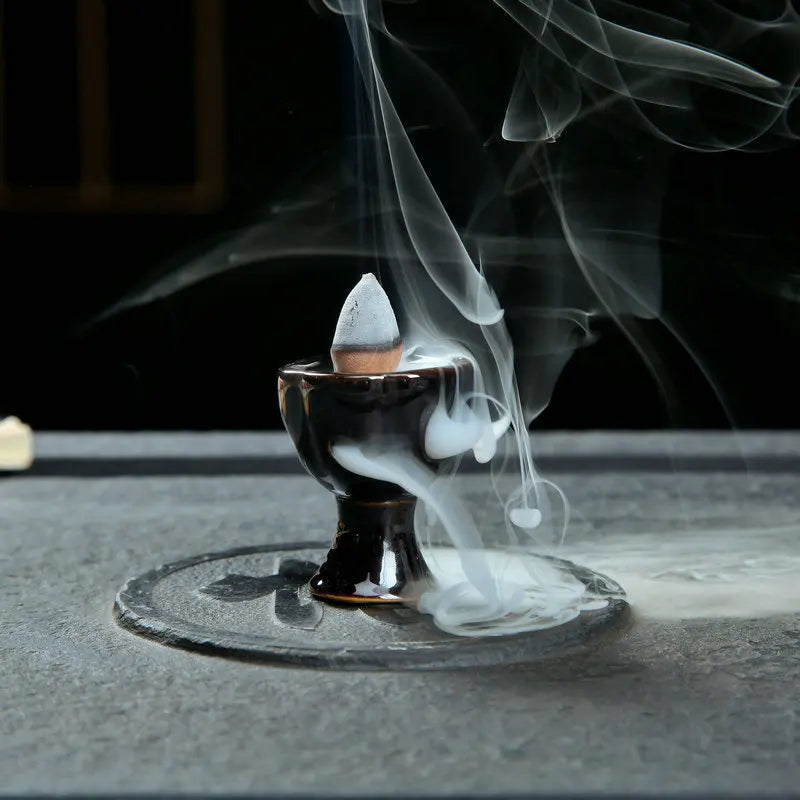 Incienso o quemador decoración creativa para el hogar mini incienso incensador backflow incienso quemador uso en la oficina de té de la oficina en casa