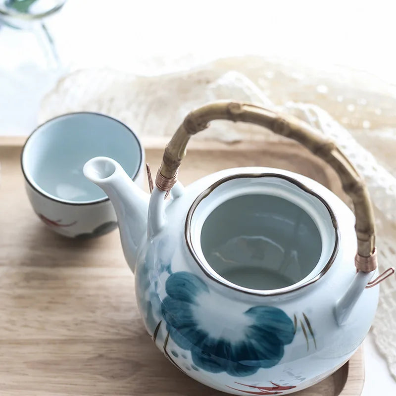 Juego de té de cerámica estilo té japonés set de caja de té tapot tazas de té té poo de té con taza de kung fu teaset creativo