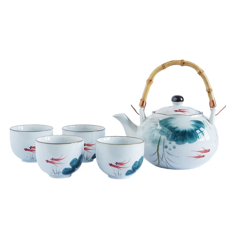 Keramische theeset Japanse stijl Tea Pot Gift Box Set Teapot Tea Cups Gift Tea Pot met Cup Kung Fu Teaset Creative