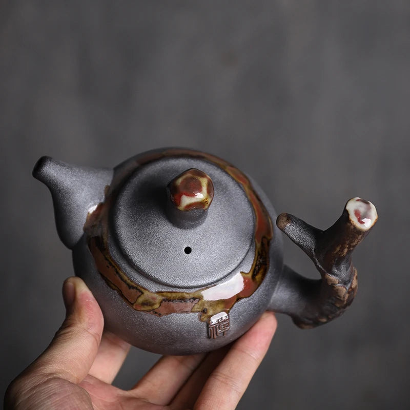 Luwu Japanische Keramik Teekannen Teekessel Stumpf traditioneller chinesischer Teekanne Getränke 240 ml