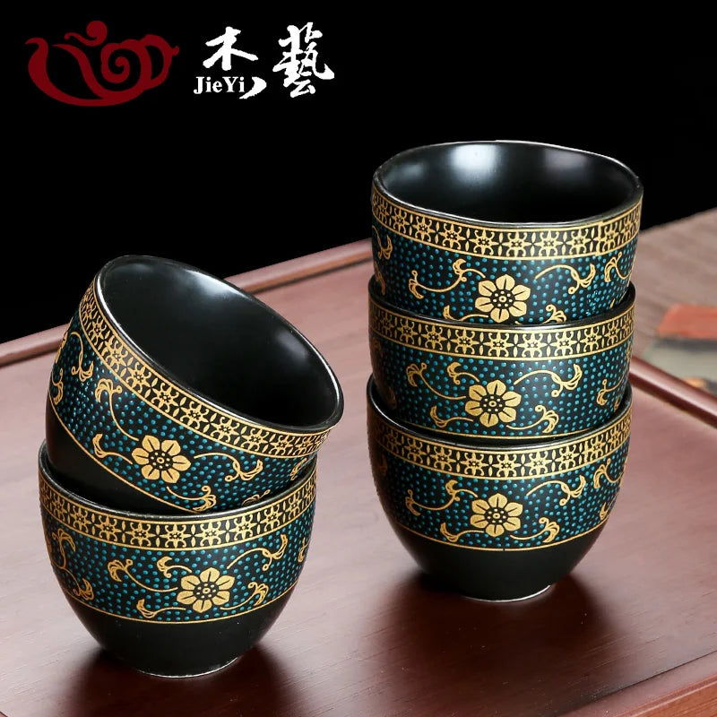 Upscale tesæt keramik kung fu teaset teacup porcelæn service gaiwan te kopper krus af te ceremoni tekande
