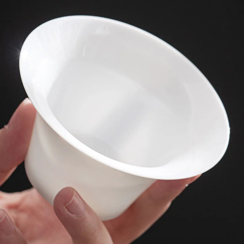 3 Størrelser Hvid porcelæn te Tureen China Tea Maker Gaiwan Sancai dækket skål Tea Cup husholdning Kung Fu Tea Bowl med omslagsselskab