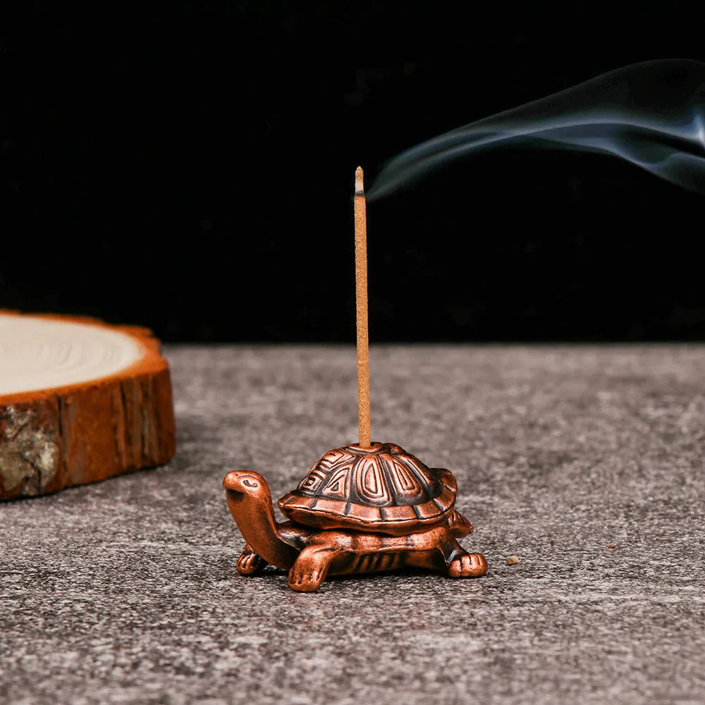 1 stk snegsk skildpadde form bærbar røgelse censer stick indehaver brænder stand sandeltræ indehaver tehus hjem juledekoration