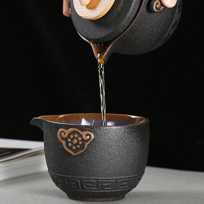 High grade Chinese Tea Travel Tea Set Kung Fu TeaSet Ceramic Portable Teapot Porcelain Teaset Gaiwan Tea Cups of Tea Ceremony