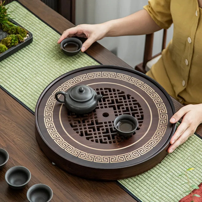 Natural Bambus Tee Tischschale Hochwertige chinesische Tee -Tablett Tee Set Board Drainage Wasser Aufbewahrung Teer Küchenzubehör
