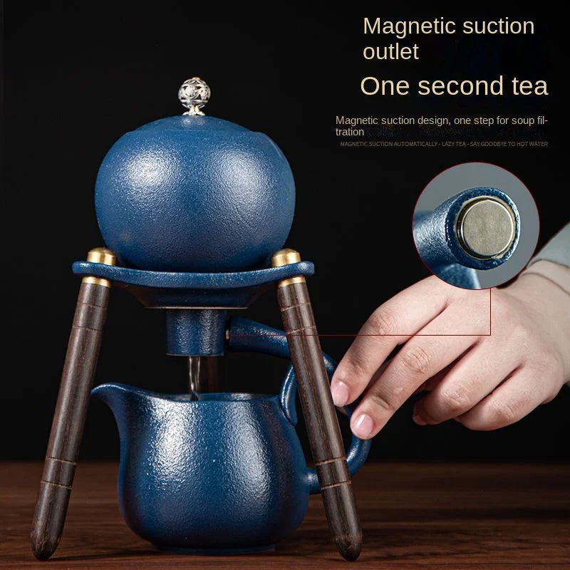 Juego de fabricante de té perezoso de cerámica de alto grado Succión magnética Kung Fu perfecta Automática