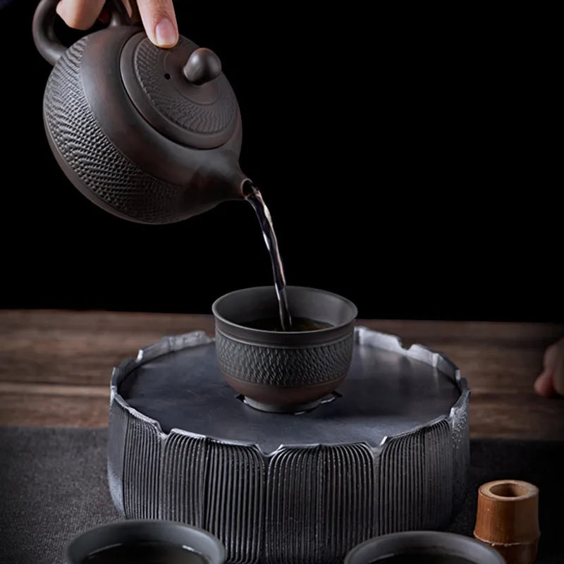JianshUi Purple Pottery Pot Ceramic Kung Fu Théière à la main Thé à thé
