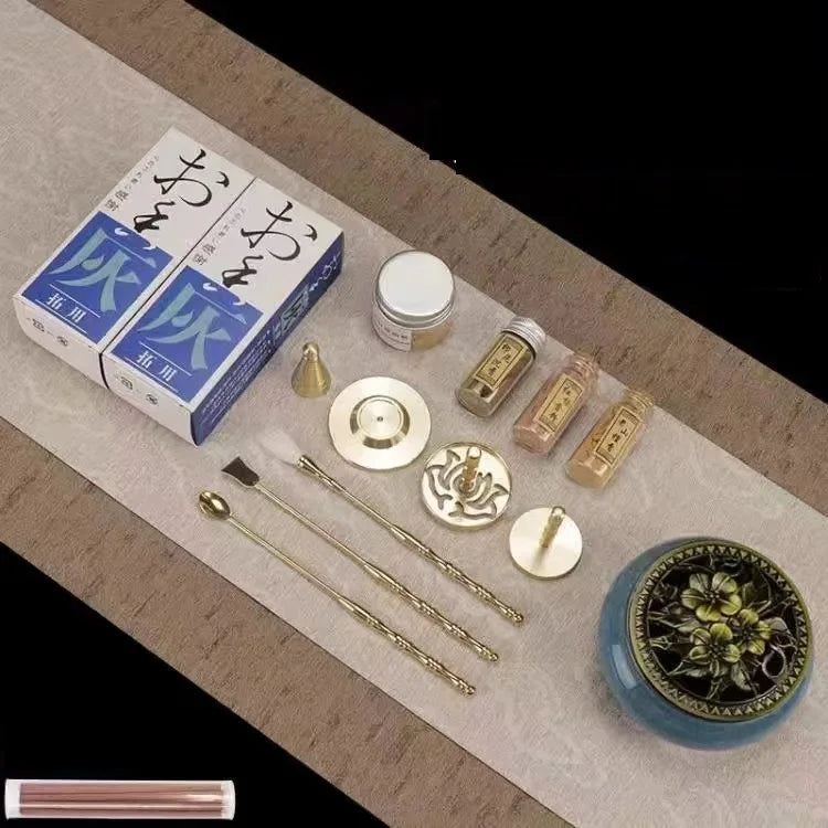 Brass Incense Burner Set Aromaterapy Production Kit Incense Mold Holder Yoga Meditation Home Aromaterapy