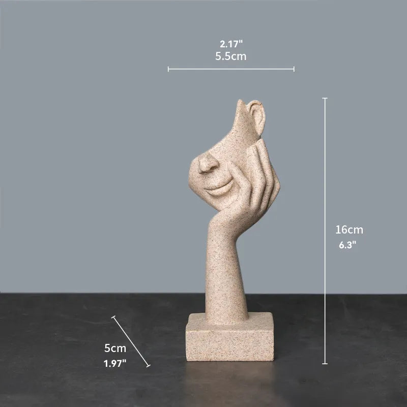 Hiekkaväri Thinker abstrakti patsaat Veistokset Joogahahmo pohjoismainen olohuoneen kodinsisustus sisustus Maison -pöytäkoristeet