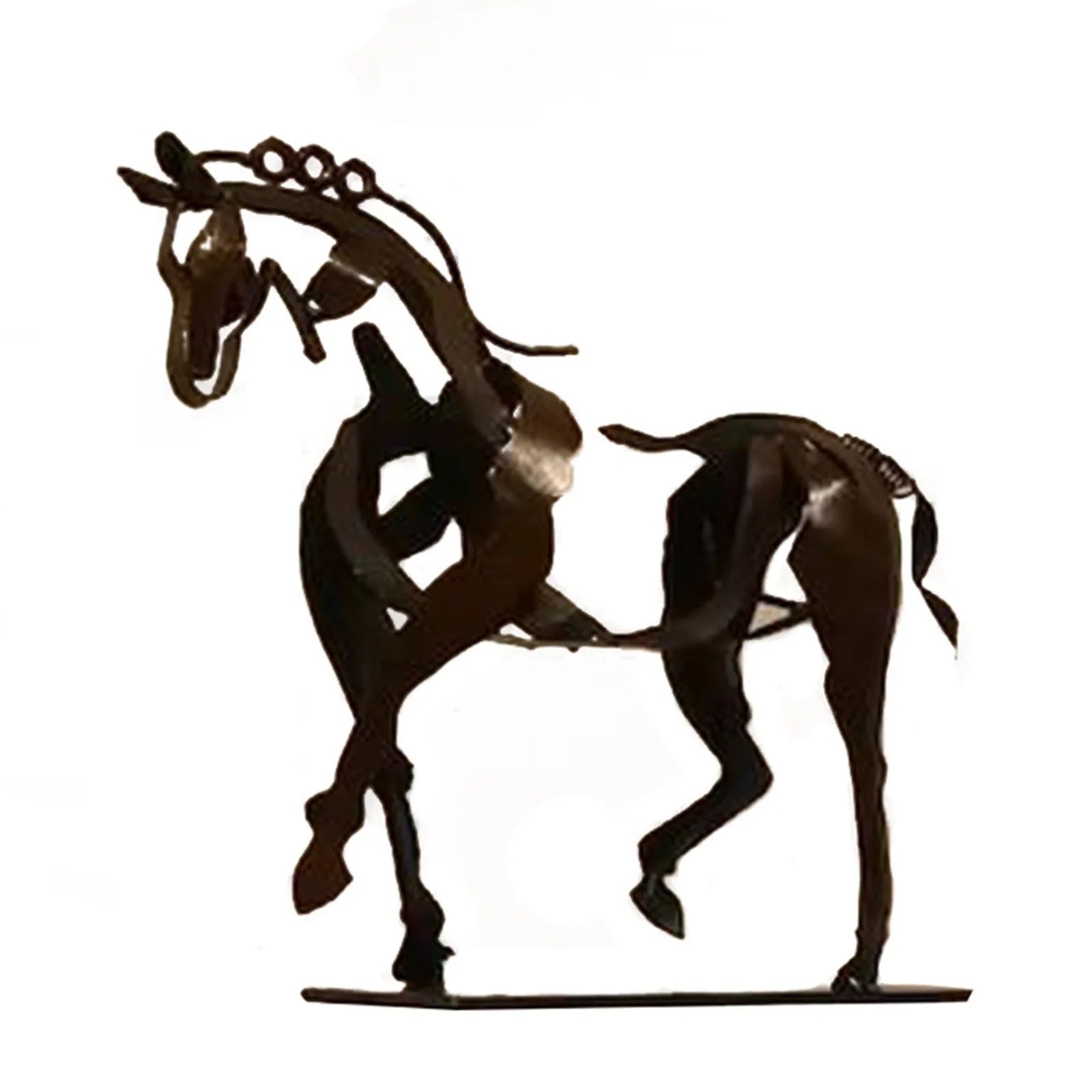 Metal tridimensional aberta trabalhos adonis-cavalos escultura escultura de cavalos-adesivos de desktop ornamentos decorativos