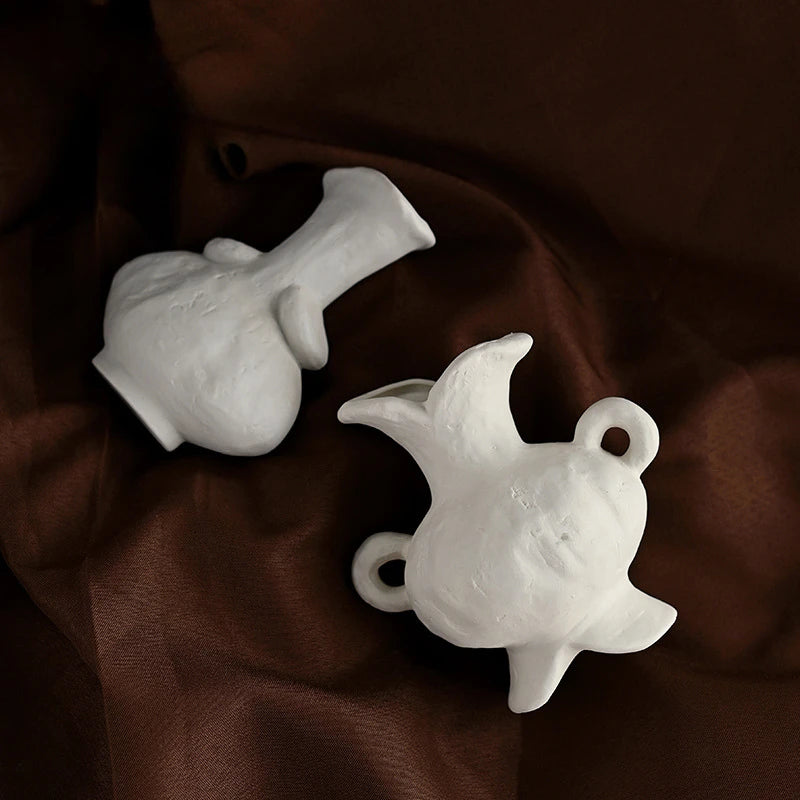 Nordic Su Embryo Art Ceramic Home Dekoracja Zestaw Flower Alien Creative Wazon
