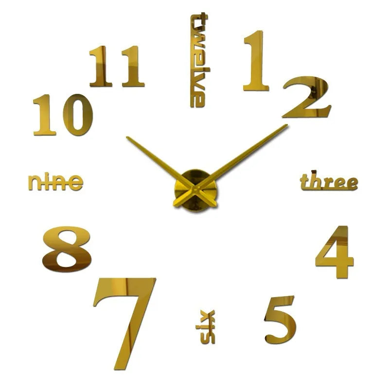 2023 Design moderno Relógio de parede grande 3D DIY Relógios relógios de moda Moda