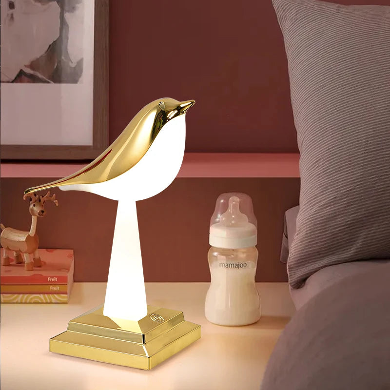 2023 New bird table lamp desk lamp creative night light touch charging atmosphere light car aromatherapy decorative wall light