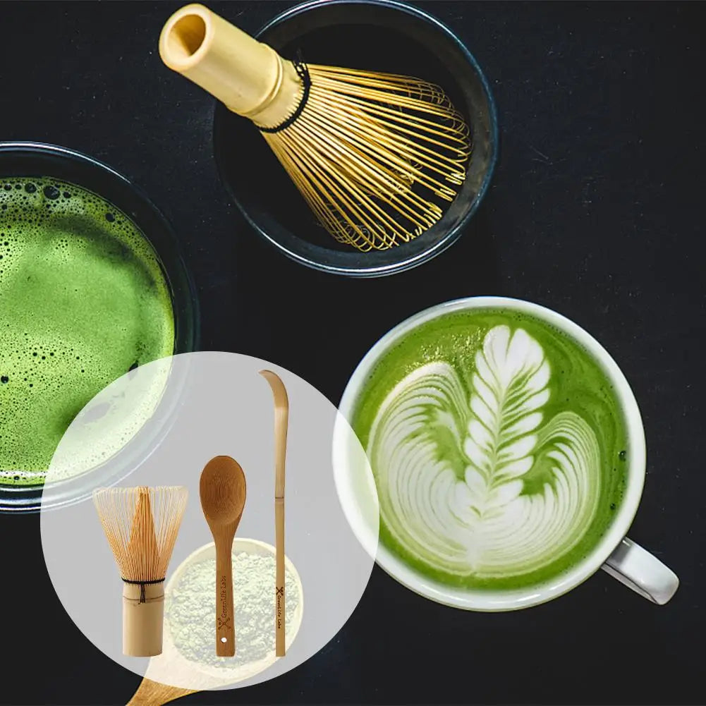 Upacara Teh Jepang Set Matcha Kocok sendok teh dan scoop matcha teh set aksesoris bambu kuas penggiling