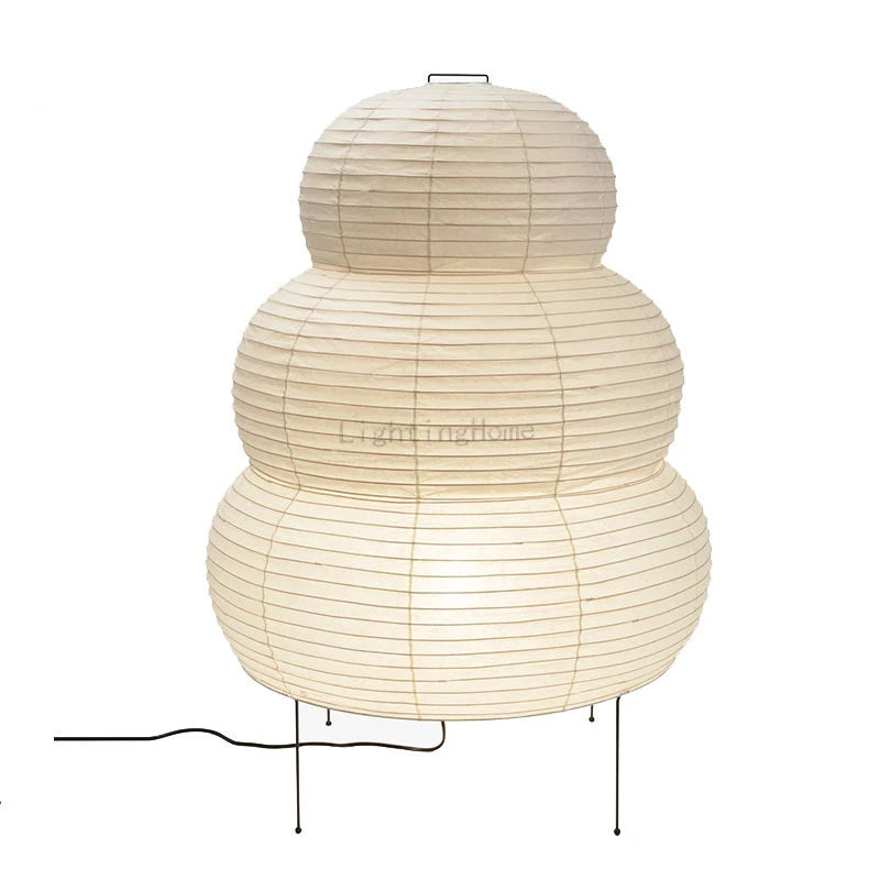 Japoński projekt Akari Wabi-Sabi Lampa stołowa Białe ryżowe papierowe lampy biurkowe do sypialni/jadalni studium strych