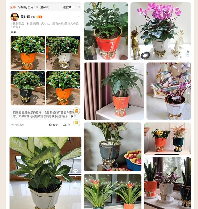Nordic Style New Vase Vase Plants Bonsai Pots Home Hiasan Keperibadian Kreatif Tulip Besar Pot