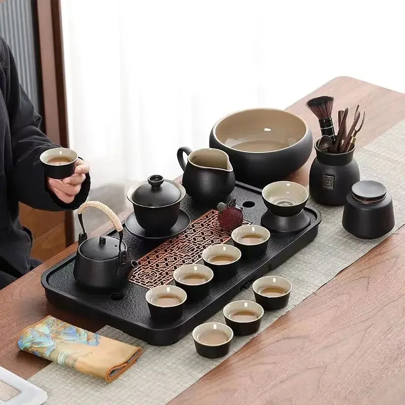 Bandeja de chá de chá de luxo leve de alta qualidade bandeja de chá chinesa conjunto de chá de drenagem de água de armazenamento de chá de chá de chá de chá acessórios
