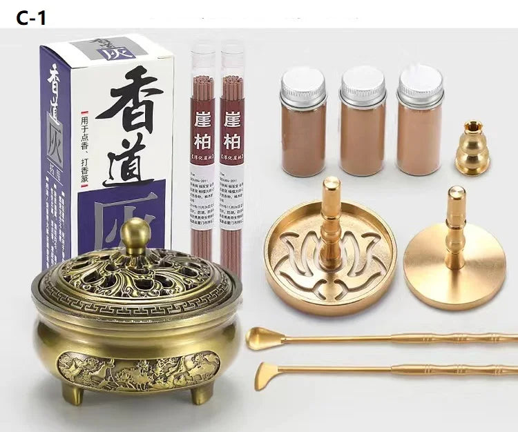Brass wierookbrander set aromatherapie productie kit wierook schimmelhouder yoga meditatie huis aromatherapie