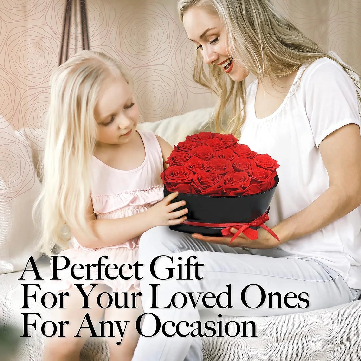 24 / 18pc Coeur Shape Rose Boad Gift Boîte artificielle Bouquet de rose éternelle pour toujours