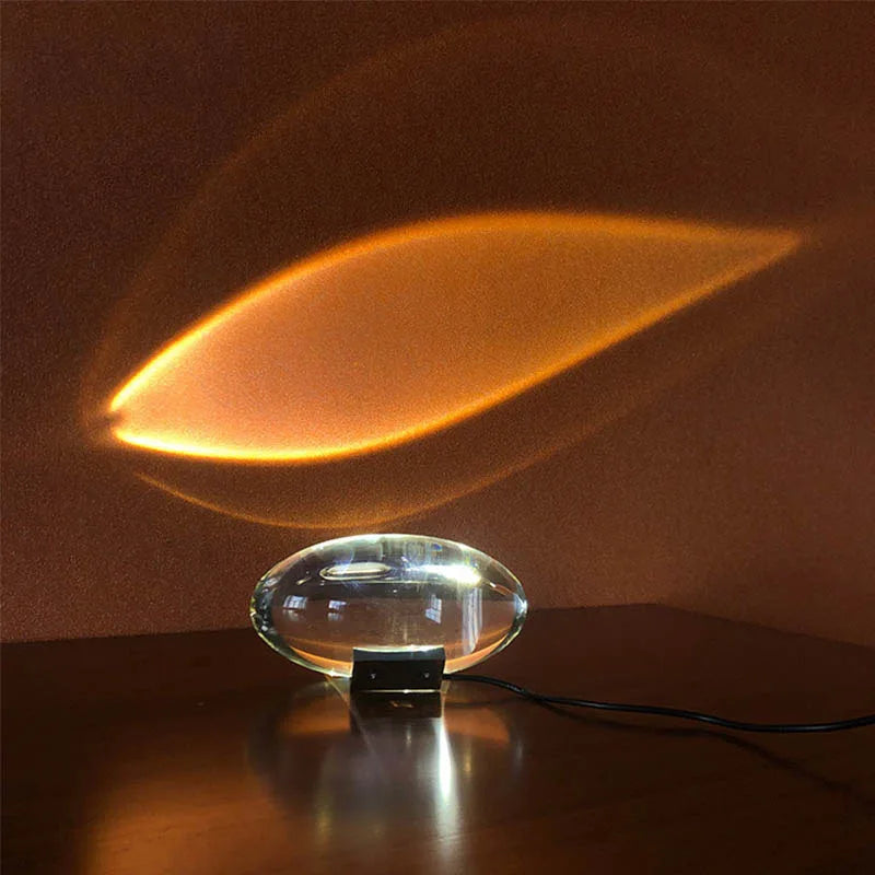 Lampu meja yang diketuai mata kristal langit lampu meja meja pereka langit untuk hidup hiasan bilik tidur cahaya malam hadiah projektor