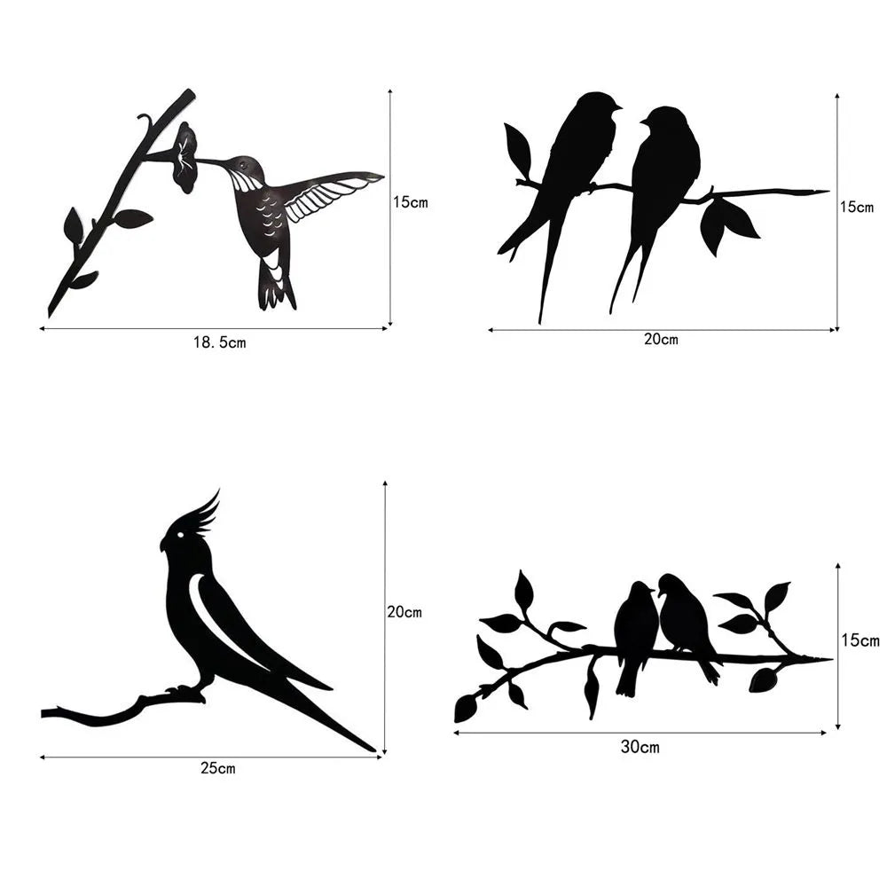 Artesanais de aço de aço de aço artesanato de metal artesanato de metal jardim ramo pássaros pássaros de jardim de decoração estátuas de pássaro ornamento de pássaro
