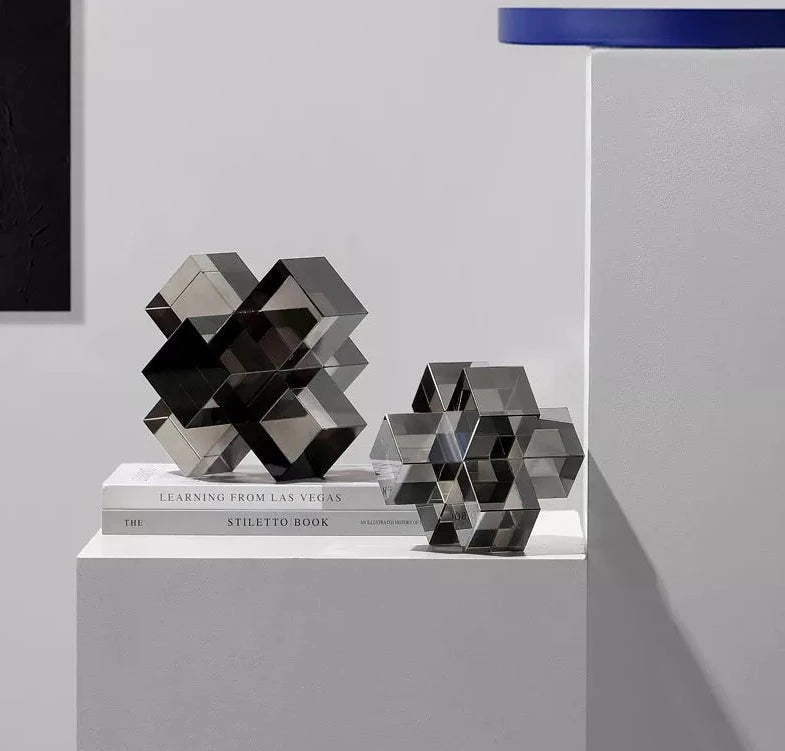 Ornamentos de cristal cruzado minimalismo