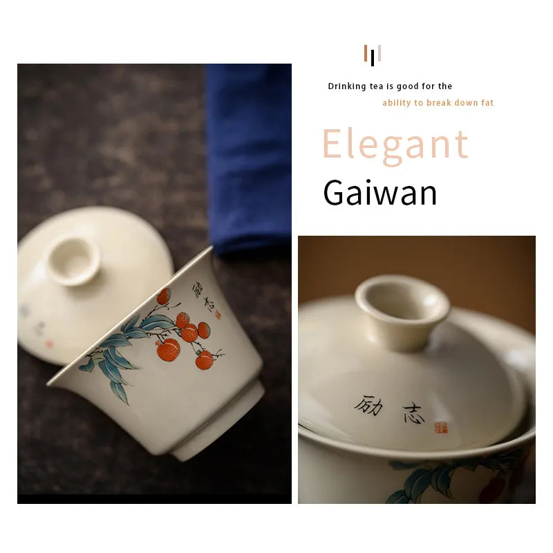 Cestovní čaj Set Gaiwan na čaj Kompletní keramická konvice Tákop Drinkware Chinese Style Home Office Dekorativní kungfu Teaware dárek