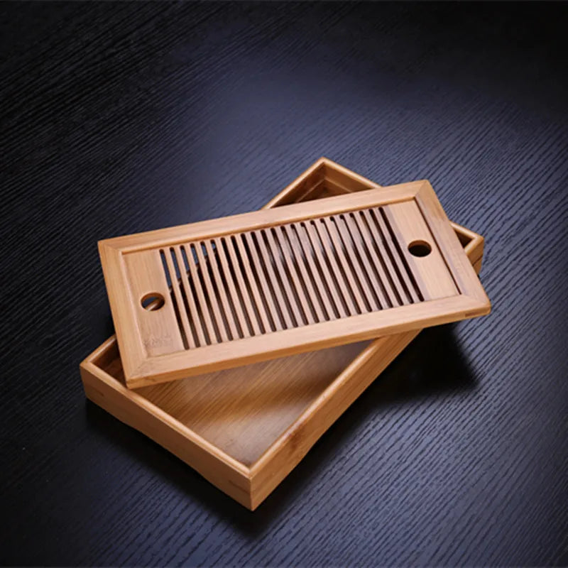 Bamboo Tea Tabl Tray High Quality 25*14*3.5cm Chinese Solid Tea Tray Household Tea Board Chahai /Tea Table WF