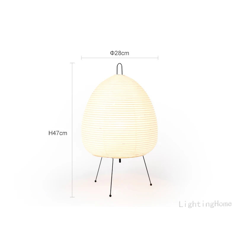 일본 디자인 Akari Wabi-Sabi Yong 테이블 램프 인쇄 라이스 페이퍼 램프 침실 데스크탑 장식 테이블 램프 드롭 배송