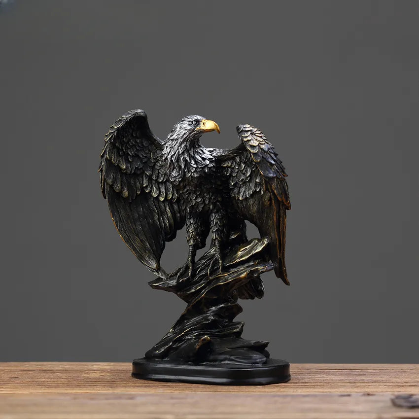 레트로 독수리 조각 새 방 장식 장식 장신구 부가 동물 사무실 가정 연구 살아있는 추상 동상 장식 선물