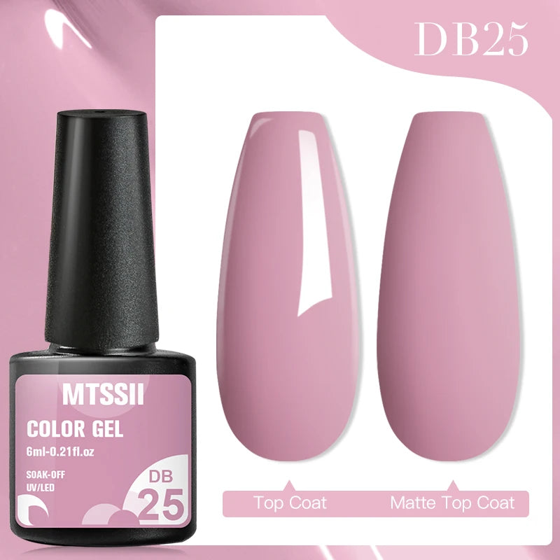 Mtssii Reflective Glitter Gel Pink Sparkling Sequins Gel Nail Polish Soak Off UV Nail Gel Semi-permanent Nail Art Decoration