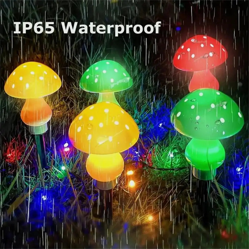 8 Pack 50 LED Outdoor Solar Mushroom Lights With Solar Panel IP65 Waterproof Garden Lights For Yard Patio Garden Pathway Decor