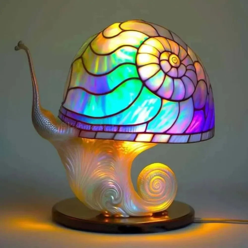 Lâmpada de lâmpada de cogumelo Série de luminárias de mesa de animais resina de veado de vidro à beira da cabeceira da cabeceira