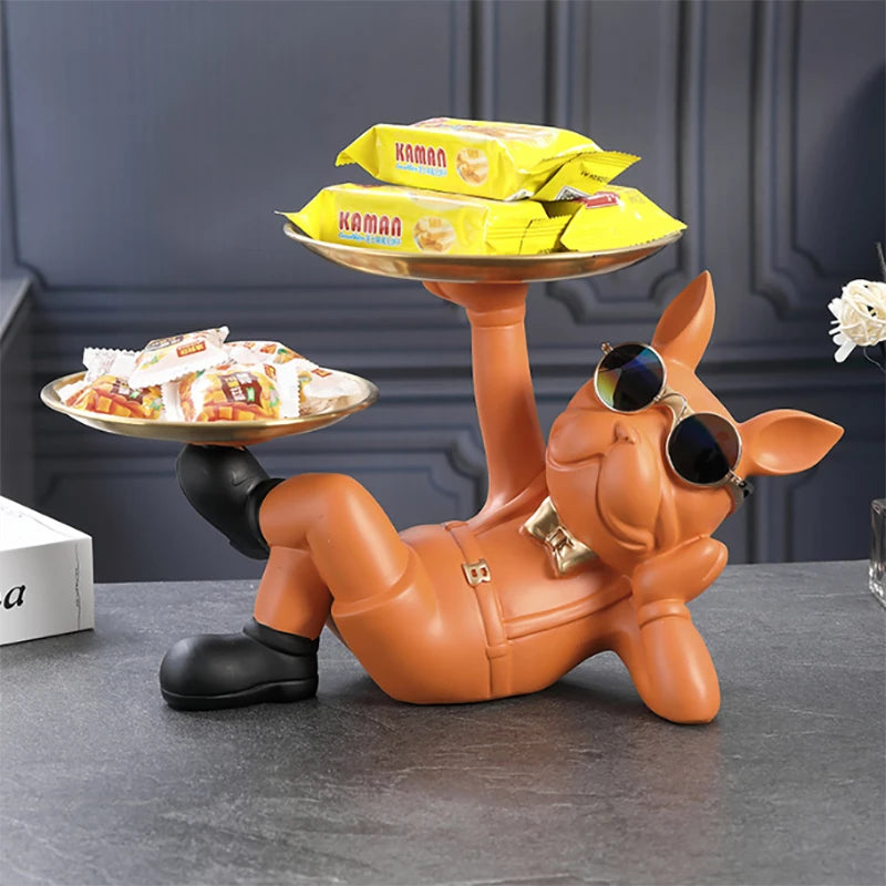 Ermakova Bulldog Animalfiguren coole Hundestatue Skulptur Wohnzimmer Schlafzimmer Dekor Home Interior Decoration Accessoires