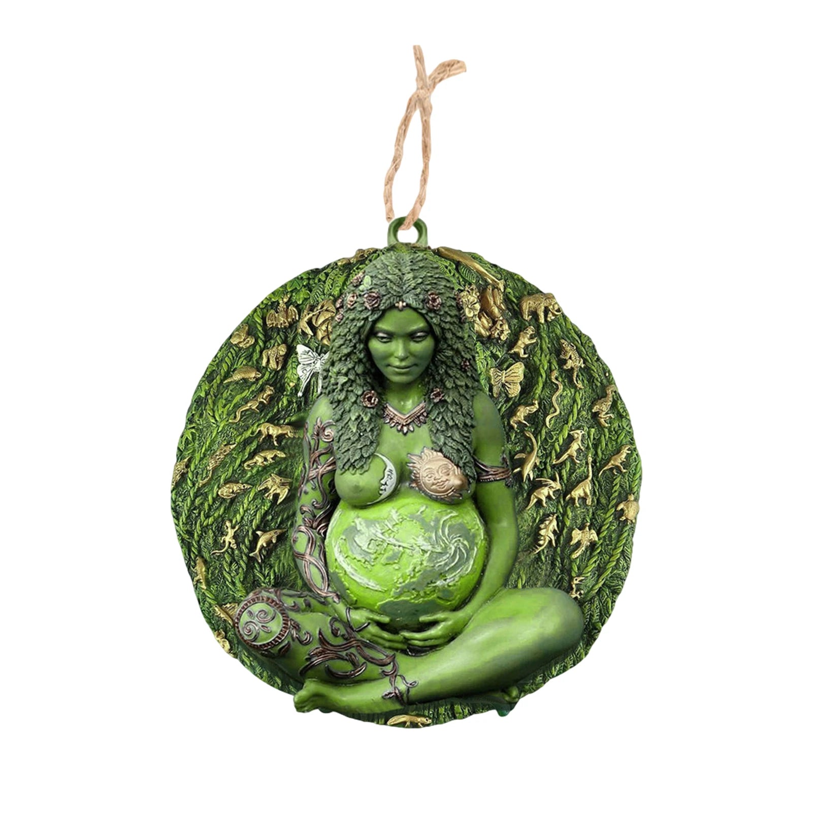 Moeder Aarde standbeeld Gaia standbeeld Moeder Aarde Natuur Hars Figurine Suit voor Witchy Room Spirituele kamer Altaar Decor